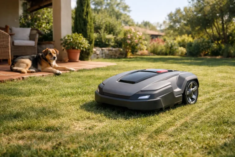 robot cortacésped para jardines con perros