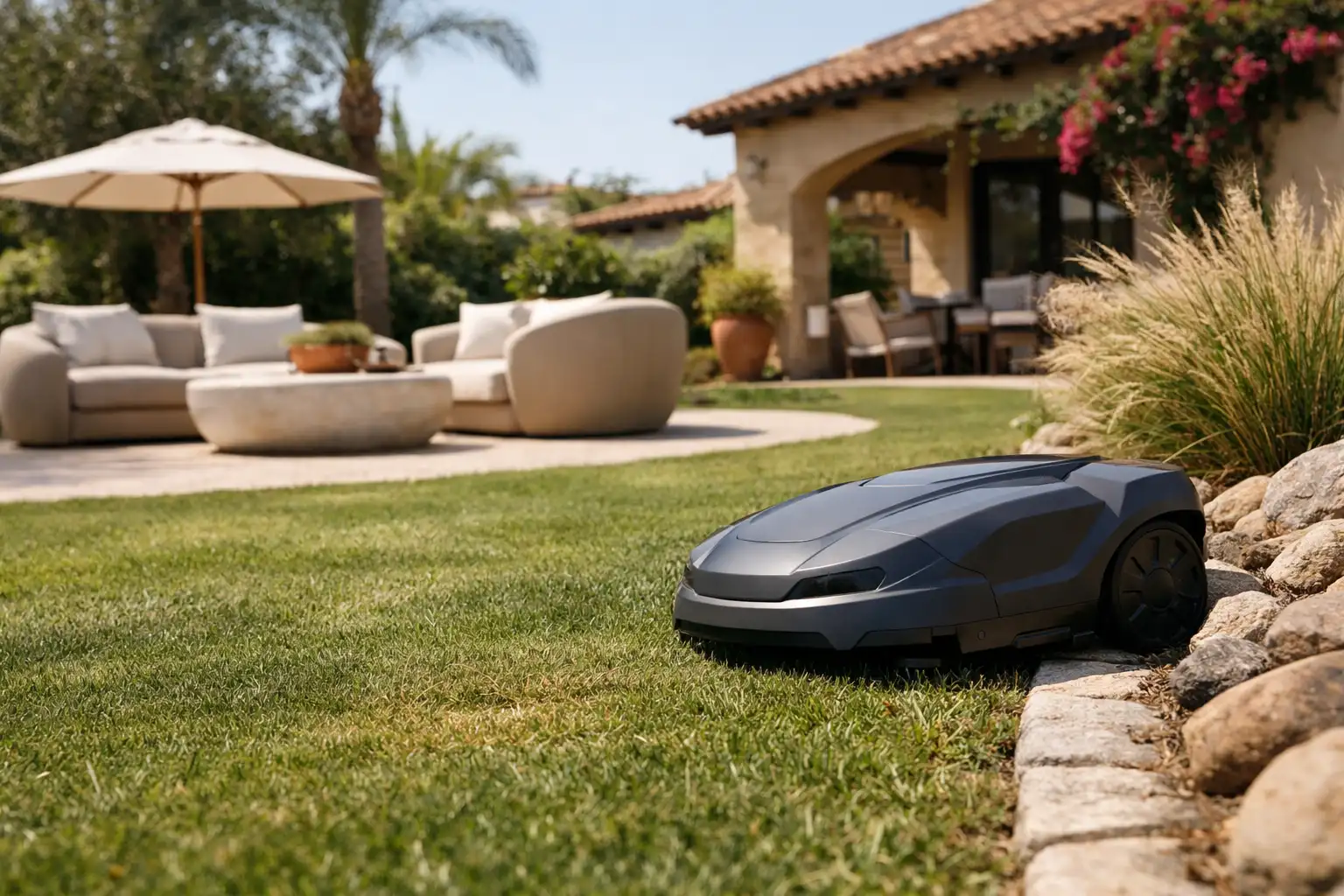 robot cortacésped sin cable ni obras
