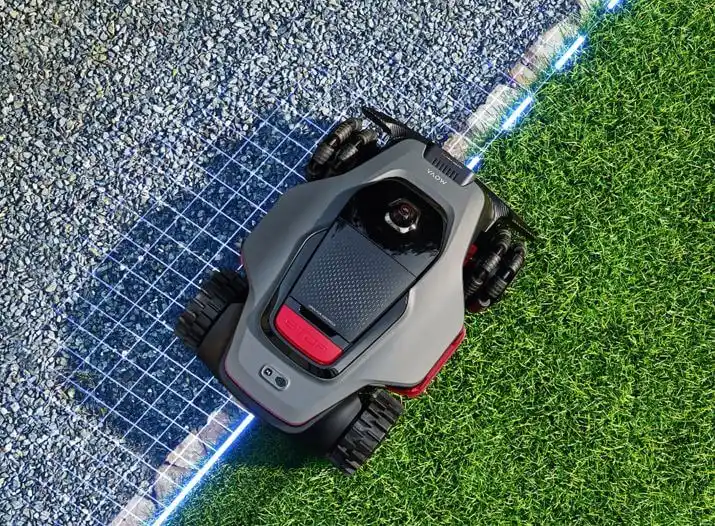 MOVA Serie LiDAX Ultra AWD recortando bordes con tecnología UltraTrim 2.0 (3 cm de distancia al borde)