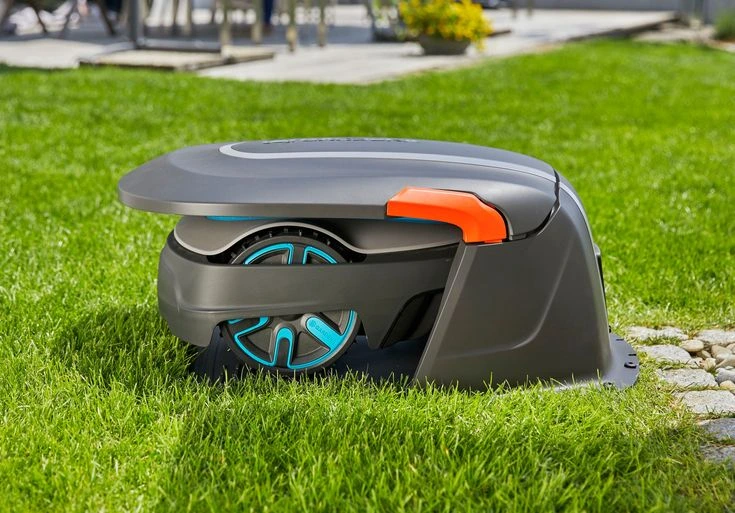 Caseta para robot cortacésped oficial de la marca Gardena