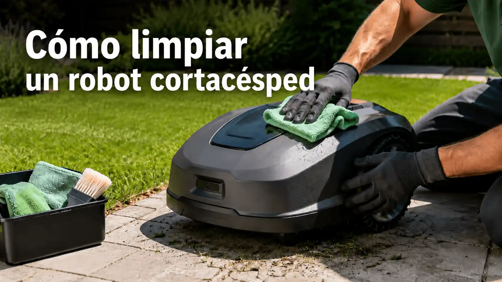 Cómo limpiar un robot cortacésped