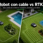 Robot cortacésped con cable o RTK